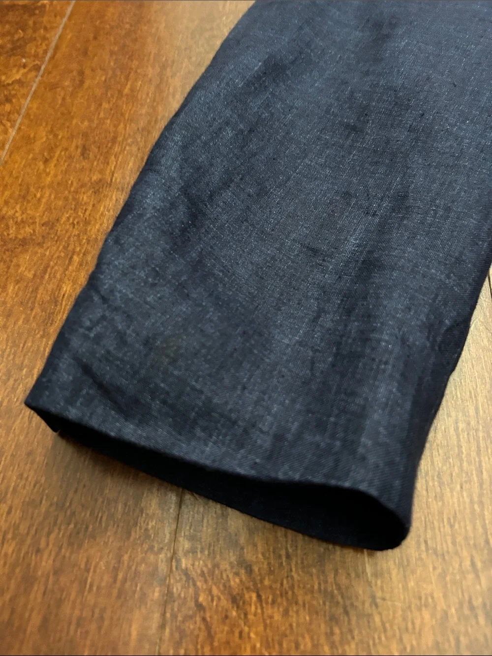 Pronto Uomo Blue Dark Blue 100% Linen Blazer, Two-Button Blazer, Size 42R
